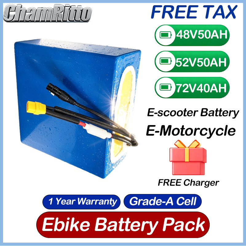 60V 50Ah Electric Scooter Battery - Batteria al litio 21700 1500W per