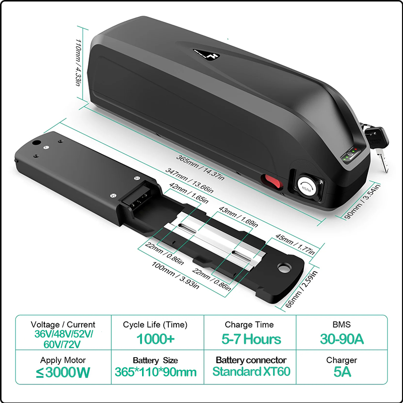 Batteria Ebike 48V 50AH 52V 36 - 60V 50Ah Electric Scooter Battery recensione e prezzo